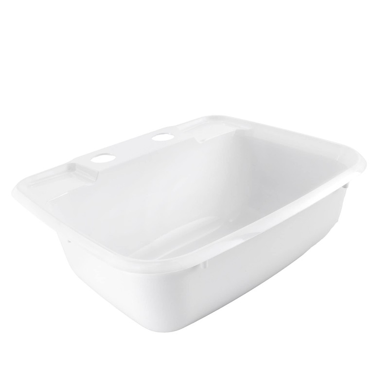 RecPro Rectangle RV Bathroom Sink | Single Bowl Lavatory Sink