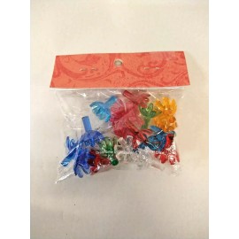 20 Piece Replacement Vintage Christmas Tree Plastic 3/4" Long 5/8" Wide Flowers