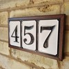 Hand Painted Italian Ceramic House Numbers Simple Design Tile Size