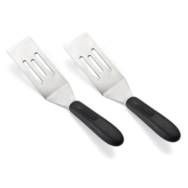 ​Metal Cooking Spatula - ShiningUU 2Pcs Professional Stainless Steel Fish Spatula | Mini Metal Turner for BBQ & Eggs | Small Cooking Spatulas Set for Cooking Fish Eggs Meat