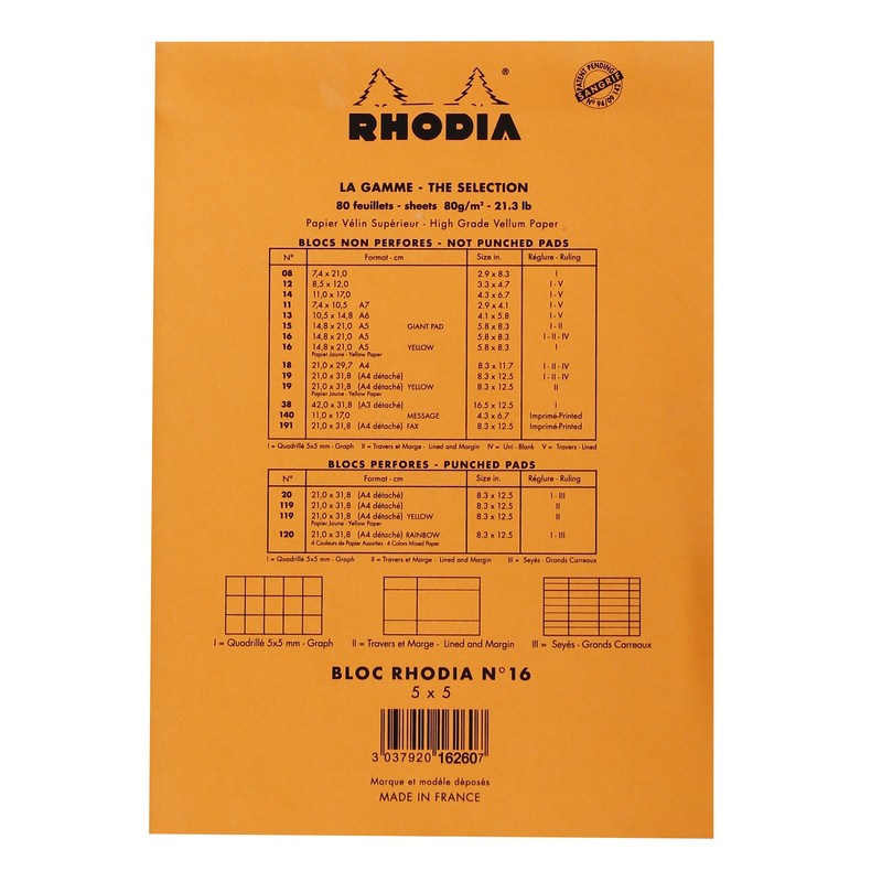 Rhodia 16260C Notepad (Yellow Legal Pad, DIN A5, 14.8 x