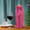 UTALIND 10 Pcs Burlap Wine Drawstring Bag Jute Wine Bottle