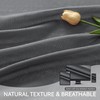 KangBang Dark Grey Sheer Pinch Pleated Curtains for Bedroom 84