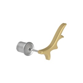 QALO Women's Antler Silicone Earrings, Comfortable, Durable, Water Resistant Earrings for Women, Gold