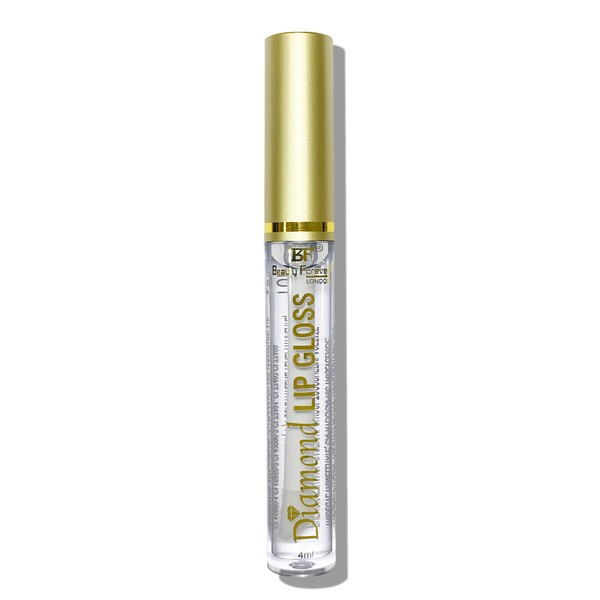 Beauty Forever Diamond Lip Gloss Clear, With Vitamin E and Vanilla Flavour, 4ml (01 Clear)