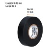 Cinta Aisladora Color Negra 18x19mm Truper 12500 Color Negro Liso