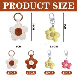 2 Pieces Flower Magnetic Hat Clips, 2 Pieces Glue Flower Keychains, Magnetic Backpack Clips, Travel Hat Clips, Portable Storage Clips, Women's Travel Accessories