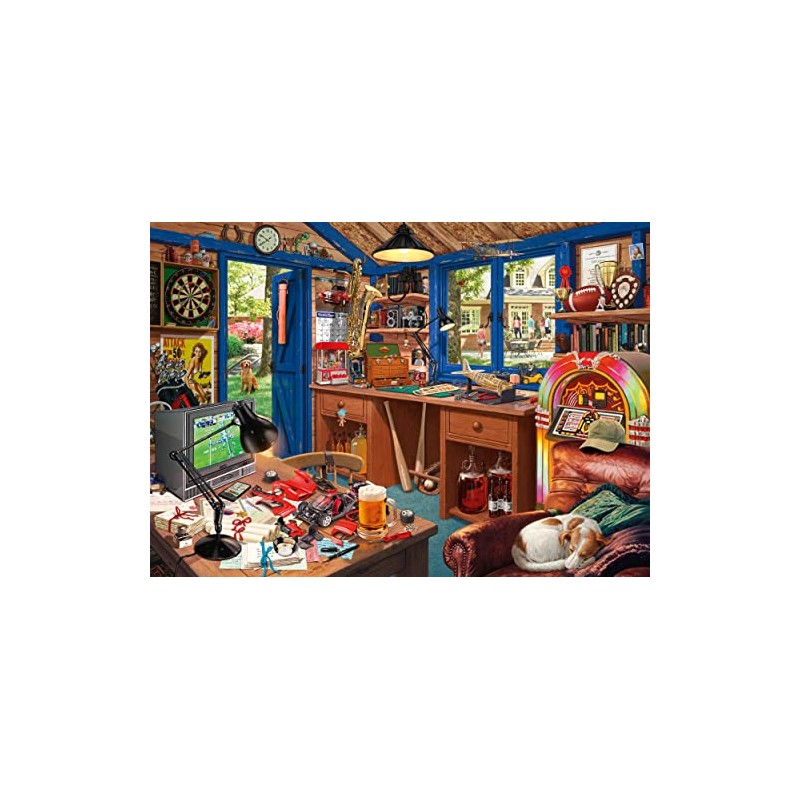 Schmidt Spiele 59977 Secret Puzzle Father's Workshop 1000 Piece Puzzle