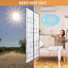 Insulated Door Curtain - 32x80 inch Magnetic Thermal and Insulation Self-Closing Door Cover for Winter Doorways Keep Cold/Heat Out Stop Wind for A/C Room, Heater Room, Living Room, Back Door