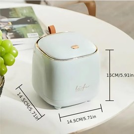 AIMALL Fashion Desktop Trash Can, Compact Self-Design Light Luxury Trash Can, Suitable for Office and Home Desk, 5.71" x 5.71" x 5.91"