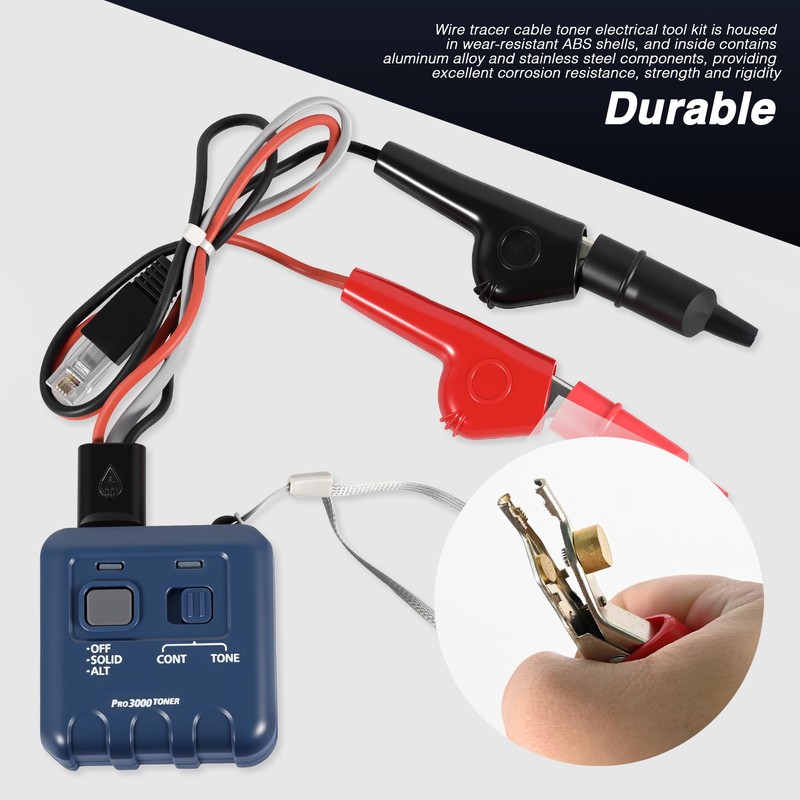 Pro3000 Tone Generator and Probe Kit, Wire Tracer Cable Toner,