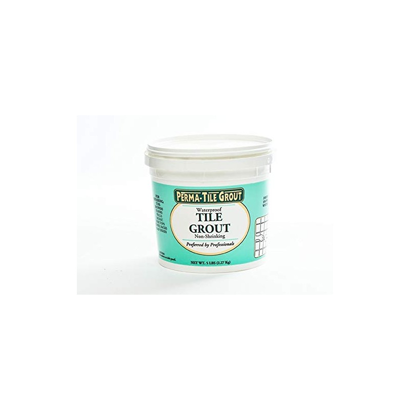 5 LB Pool Tile Grout Waterproof - Dries Snow White
