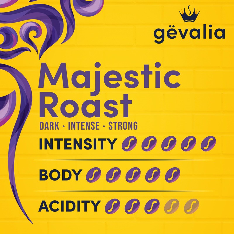 Gevalia Majestic Roast Bold Roast K‐Cup Coffee Pods, 10 ct