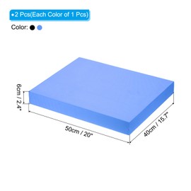 PATIKIL Balance Pad 15.7x13x2 Inch, 2 Pack Non-Slip TPE Foam Pad Cushion Exercise Yoga Mat Knee Pad for Fitness Stability Core Training Stretching, Sky Blue/Black