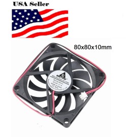 GDSTIME new DC 24V 80mm 2Pin 11Blades 80x80x10mm  brushless Cooling Case Fan 8cm 8010S