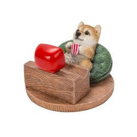 Uvia H22132 Shiba Inu Watching TV Smartphone Stand 4.1 x 3.9 x 2.6 inches (10.5 x 10 x 6.5 cm), Doll, Figure, Figure, Animal, Garden, Decoration, Dog, Dog