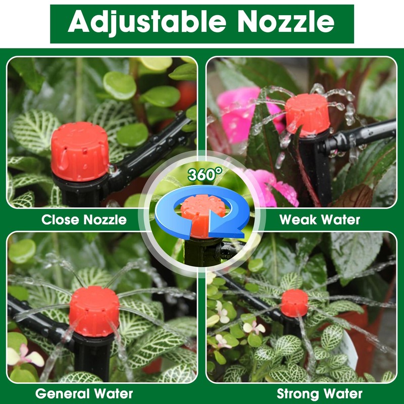 Flantor Drip Irrigation Kit, Drip Irrigation System for Garden with