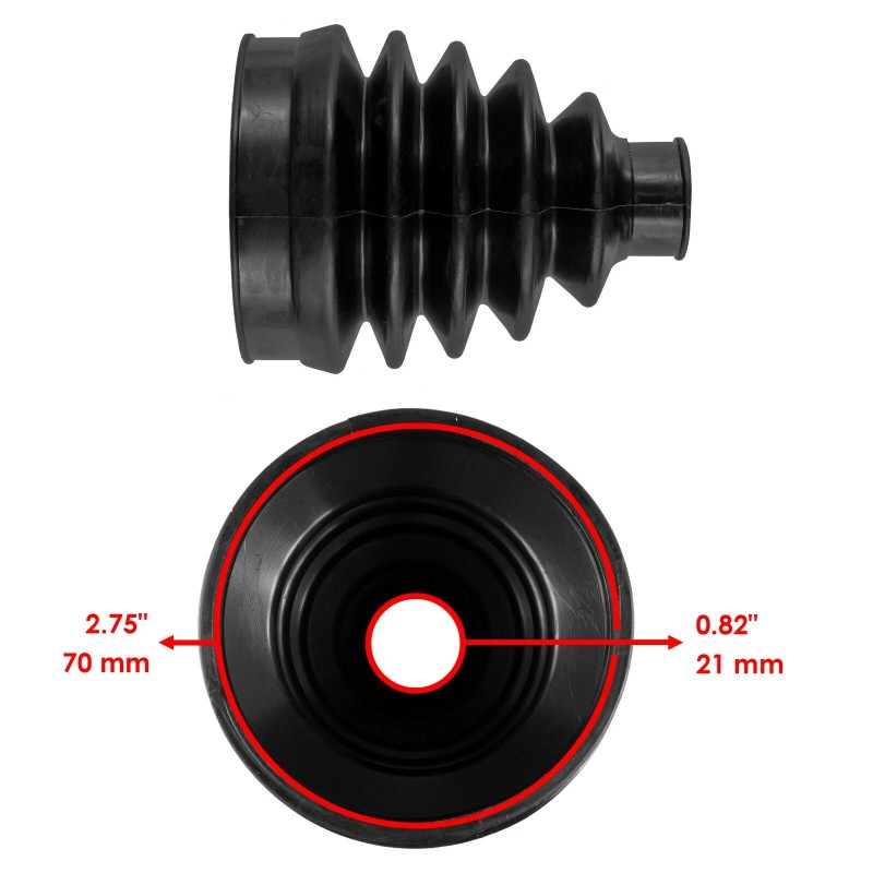 Caltric 2 Front Axle Inner Outer CV Boot Kit for