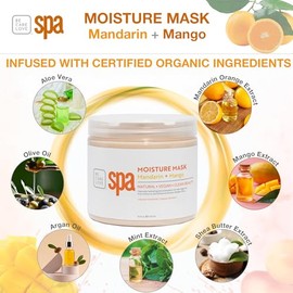 BCL Spa - Máscara hidratante para spa (16.0 fl oz, 100% orgánica), Anaranjado