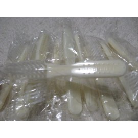 BOB BARKER Jail Prison 3 1/4" Snub/Short Handle White Plastic Toothbrush Lot 10!