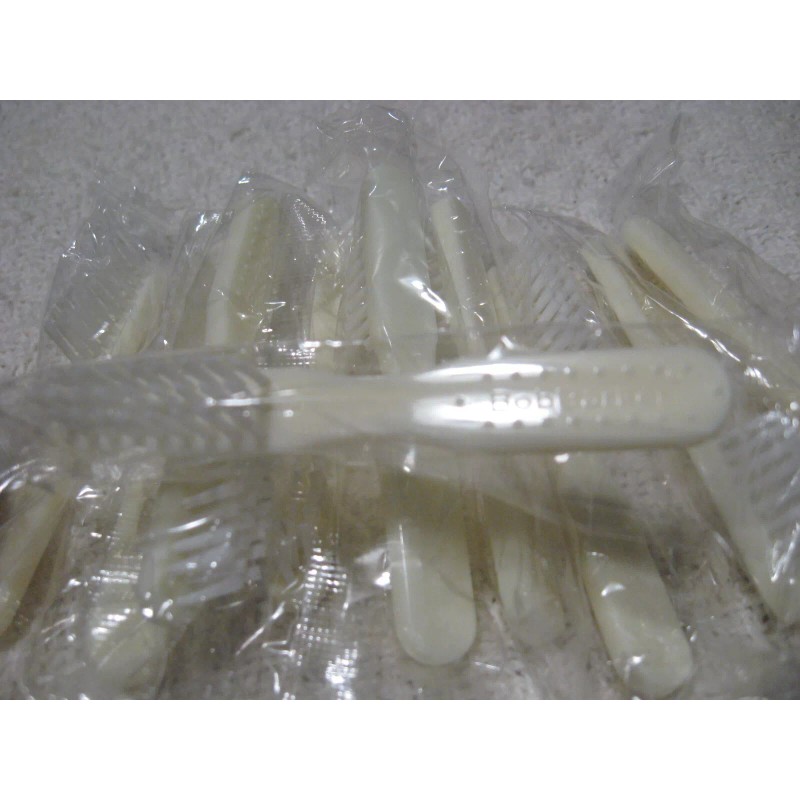 BOB BARKER Jail Prison 3 1/4" Snub/Short Handle White Plastic