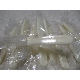 BOB BARKER Jail Prison 3 1/4" Snub/Short Handle White Plastic Toothbrush Lot 10!