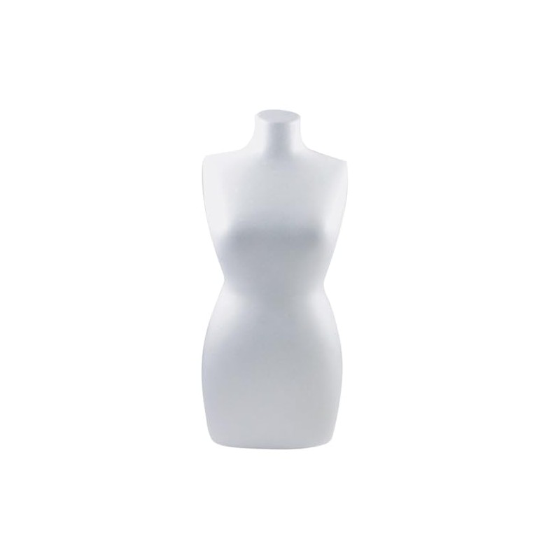 Rayher Female Torso, 25 cm, Polystyrene White, Torso Bust Female,