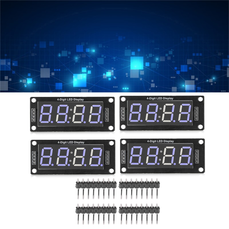 4 Set 4 Digit Digital Tube LED Display Board 7