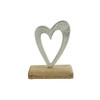 10th Anniversary Rustic Metal Heart Decoration – Free Standing Aluminium