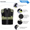 SKSafety Chaleco de seguridad reflectante de alta visibilidad, cumple con