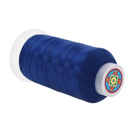 Mandala Crafts Navy Blue Heavy Duty Thread -1500 Yds Tex 70 Thread for Sewing Drapery Jeans Leather Hair - Bonded Polyester Thread Outdoor Marine Upholstery Threads