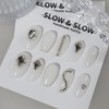 [Slow&Slow Nail Tips] White Crown Nail - Almond / [슬앤슬네일팁]