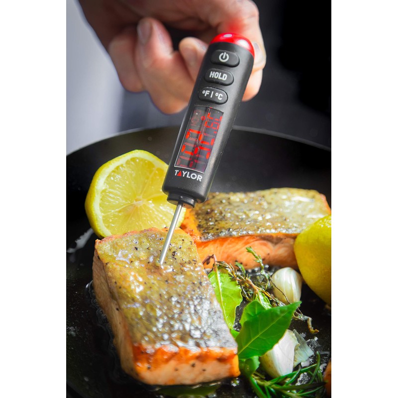 Taylor Pro digitales Thermometer, mit hellem LED Bildschirm, für Fleisch,