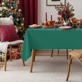 XWZO Table Cloths 54"x80" Tablecloths, Waterproof Green Table Cloth Rectangle Nappe De Table Rectangulaire Machine Washable Table Cover for Dining, Buffet, Parties, Holiday, Events, Wedding