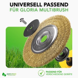 Garlingo Grout Brush, Compatible with Gloria Multibrush and Other Wire Brushes, 10 mm Width, Weedbrush Accessories, Replacement Brush, Joint Brush