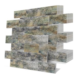 10 Pcs 13.5 X 11.5 Inch Peel and Stick Wall Tiles Self Adhesive Tile Stickers Waterproof PVC+PE Backsplash Tile for KitchenColor: AST-L10