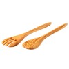 Demy Craft Olive Tree 30cm Handmade Salad Serving Set, Wooden