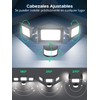Lightasea LED Spotlight with Motion Sensor Outdoor, 100 W, 10000