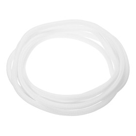 MECCANIXITY Split Sleeve Wire Loom 9/32" 9.84Ft White Self Wrapping Braided Sleeve UL94-V2 Fireproof PET Sleeving for Automotive, Home Cable Management