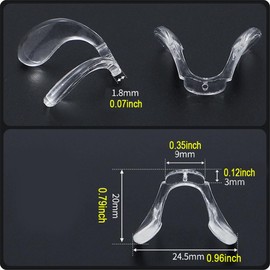 1PC Plate Glasses Frame Eyeglass Saddle Bridge Eyeglass Nose Pads Pieces Silicone Plastic Material and Screwdriver