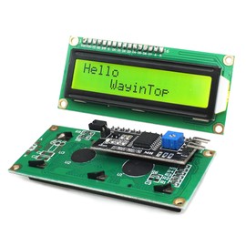WayinTop 1602 LCD Display Module 16x2 Characters Green Backlit + IIC/I2C/TWI/SPI Serial Interface Serial I/F Module Port (Green)
