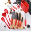 Henlutuo 12-Piece Silicone Kitchen Utensil Set with Stainless Steel Knives