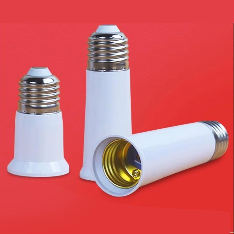 E27 Light Bulb Extender Socket Lamp Holder Adapter Extension for
