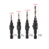 4PCs HSS Countersink Cone Drill Bit Set 1/4" Hex Shank