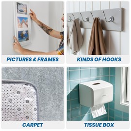 TAPEBEAR Nano Tape Double Sided Tape Heavy Duty 1" x 9.8Ft, Reusable Strong Mounting Tape, Clear Gel Wall Sticky Adhesive Strips, Removable, Traceless for Hanging Picture, Poster, Carpet Fixed, 3Rolls