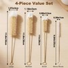 Narrow Bottle Brush Set Small Bottle Brushes Thin Long Handle