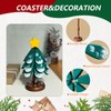 CHAQI Christmas Tree Shaped Coasters and Trivet Set, 3-Piece Folding