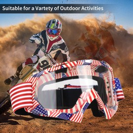 JAMIEWIN Motocross Motorcycle Goggles Clear Lens Dirt Bike Riding ATV Goggles Mx Goggle Glasses for Men Women Youth Kids (C63)