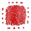 200g Stained Glass Mosaic Tiles, 230 Pieces Square Triangle Rhombus