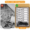 PZJFH Cable Storage Box, White Cable Organiser, Adjustable Dividers, Cable